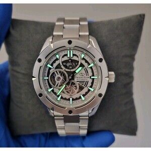Orient Star Skeleton Automatic F6F4-UAF0 Japan Open Heart Stainless Steel Watch
